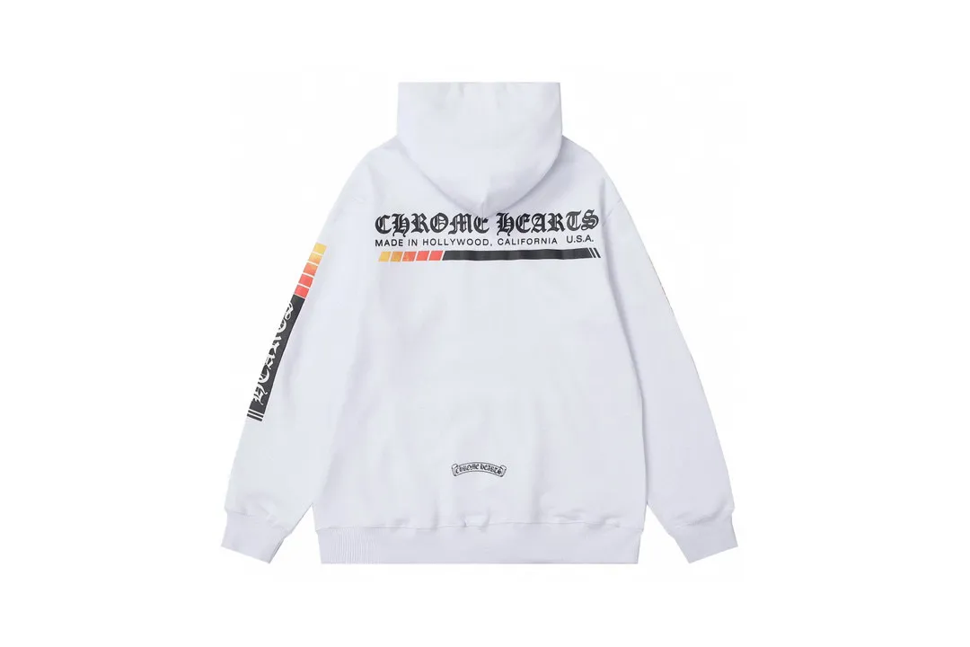 M11—P210 -Chrome Hearts/Chrome Hearts printed sweatshirt cardigan jacket -420 grams of high-density, high-quality wool, soft, delicate and skin-friendly, soft and silky to the touch, warm and skin-friendly -The hardware zipper accessories are all customized and full of details -Colour: black white -Size: S M L XL